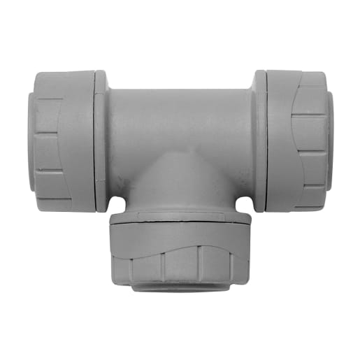 Polypipe PolyPlumb Equal Tee 22mm Grey