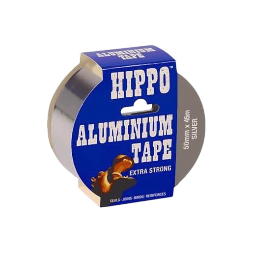 Hippo Aluminium Foil Tape 45m x 50mm Silver