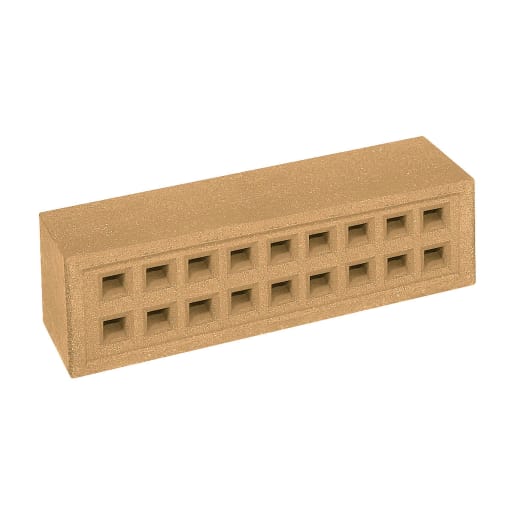 Red Bank Square Hole Airbrick  215 x 65 x 50mm Buff