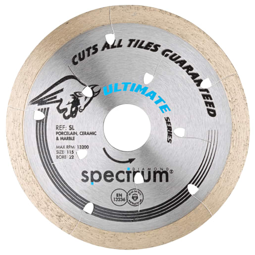 Ox Spectrum Ultimate Continuous Rim Diamond Blade 115 x 22.2mm