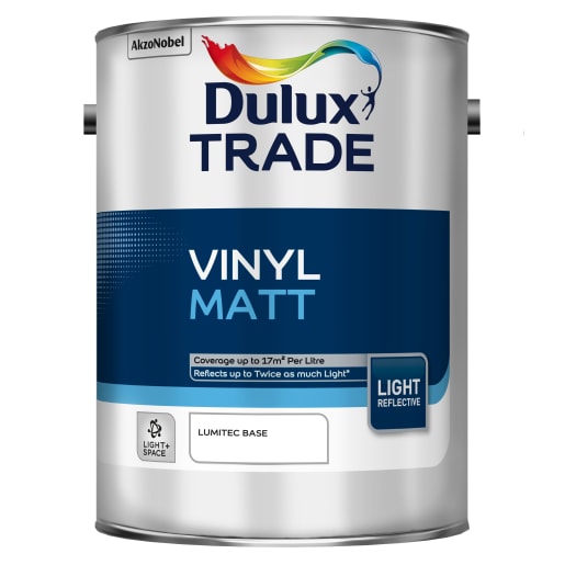 Dulux Trade Vinyl Matt Light and Space Paint 5L Lumitec Base