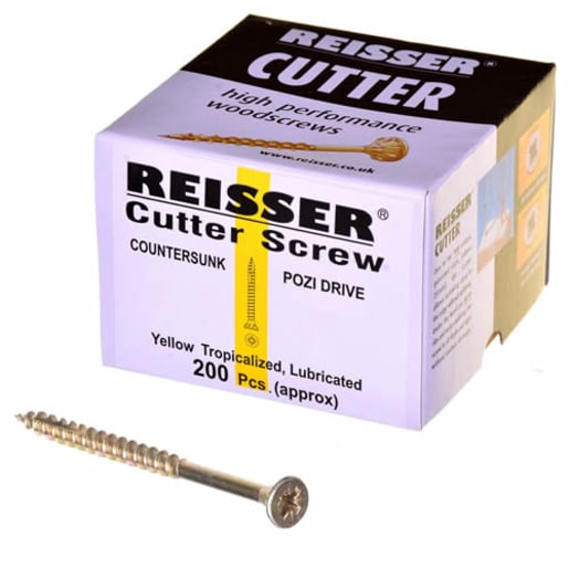 Reisser Cutter Pozi Full Thread Woodscrews 6 x 80mm Pack of 100