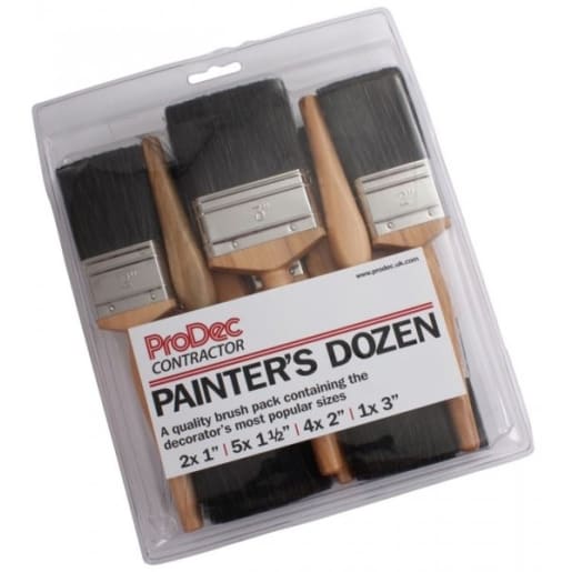 ProDec Contractor Painters Paintbrush Set of 12