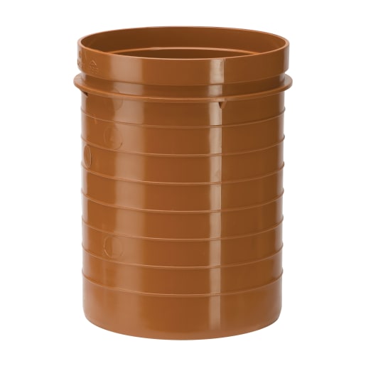 Polypipe Drain Bottle Gully Raising Piece 110mm Brown