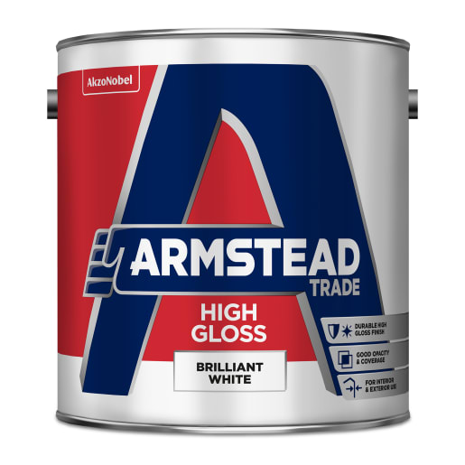 Armstead Trade High Gloss Paint 2.5L Brilliant White