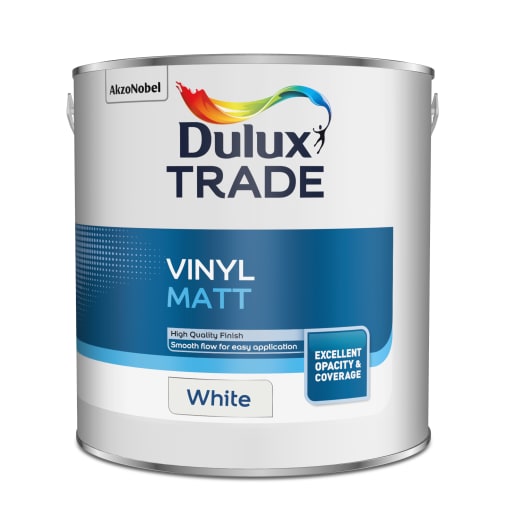 Dulux Trade Vinyl Matt Paint 2.5L White