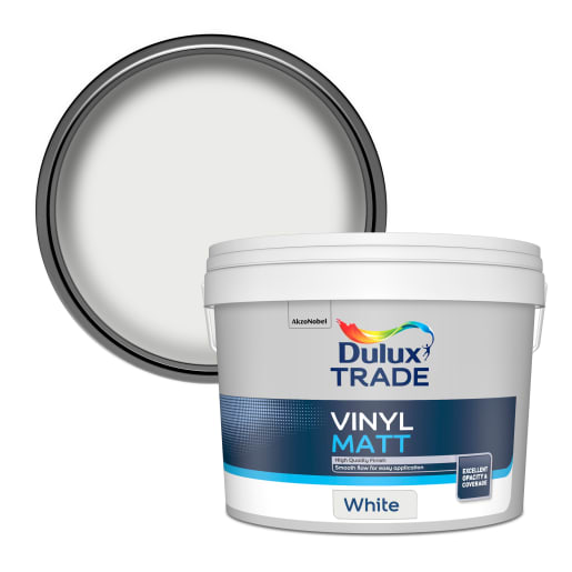 Dulux Trade Vinyl Matt Paint 10L White