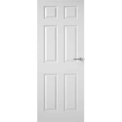 Premdor Internal 6 Panel Textured White Primed Door 1981 x 610 x 35mm